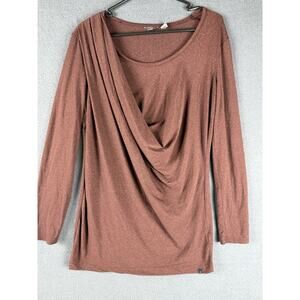 Merrell Top Women's Med Evoke Select Wick Draped Jersey Tunic Long Sleeve